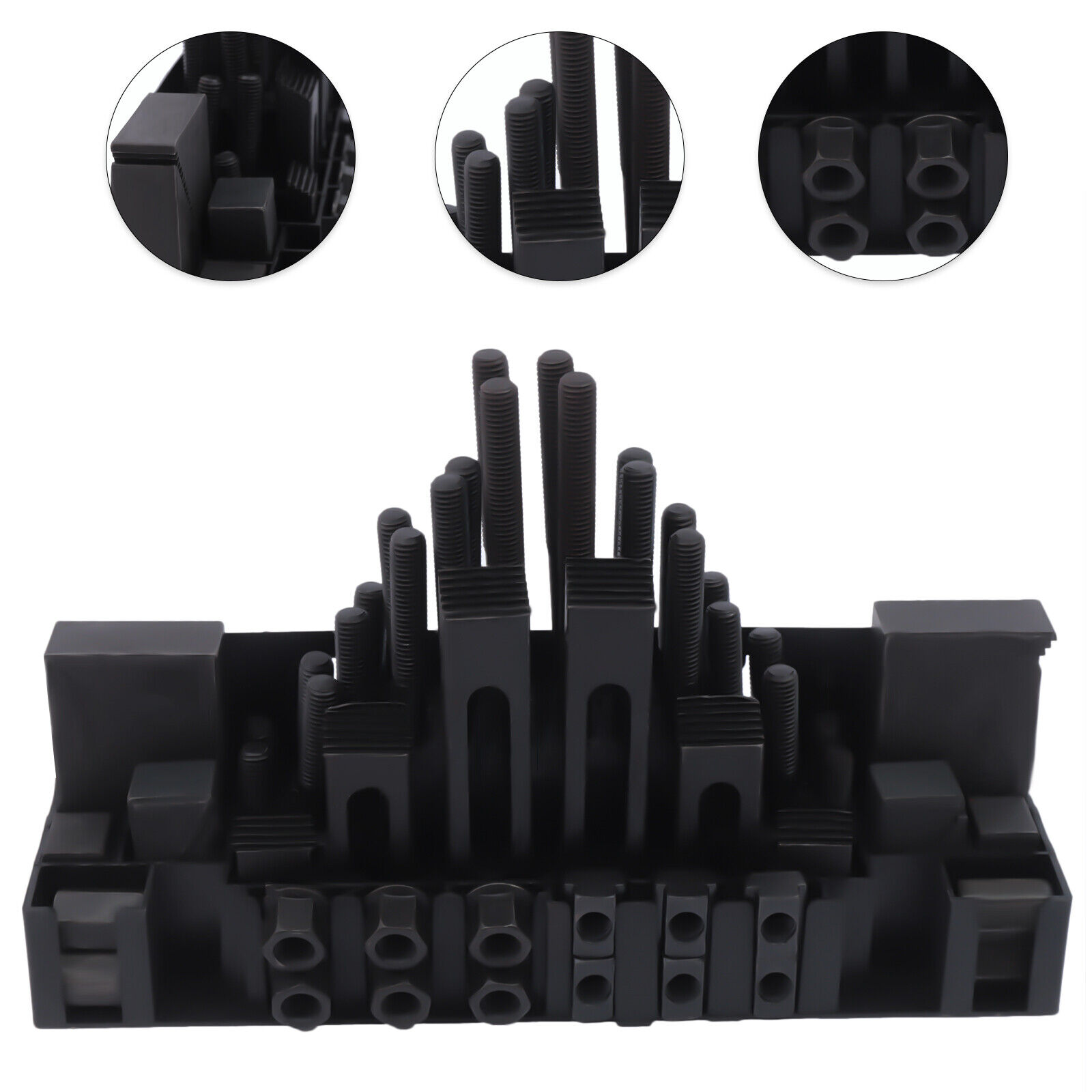 58PCS Metal Milling Machine Clamping Bolt Clamp Tool Set M12 T Nut Hold Down Set