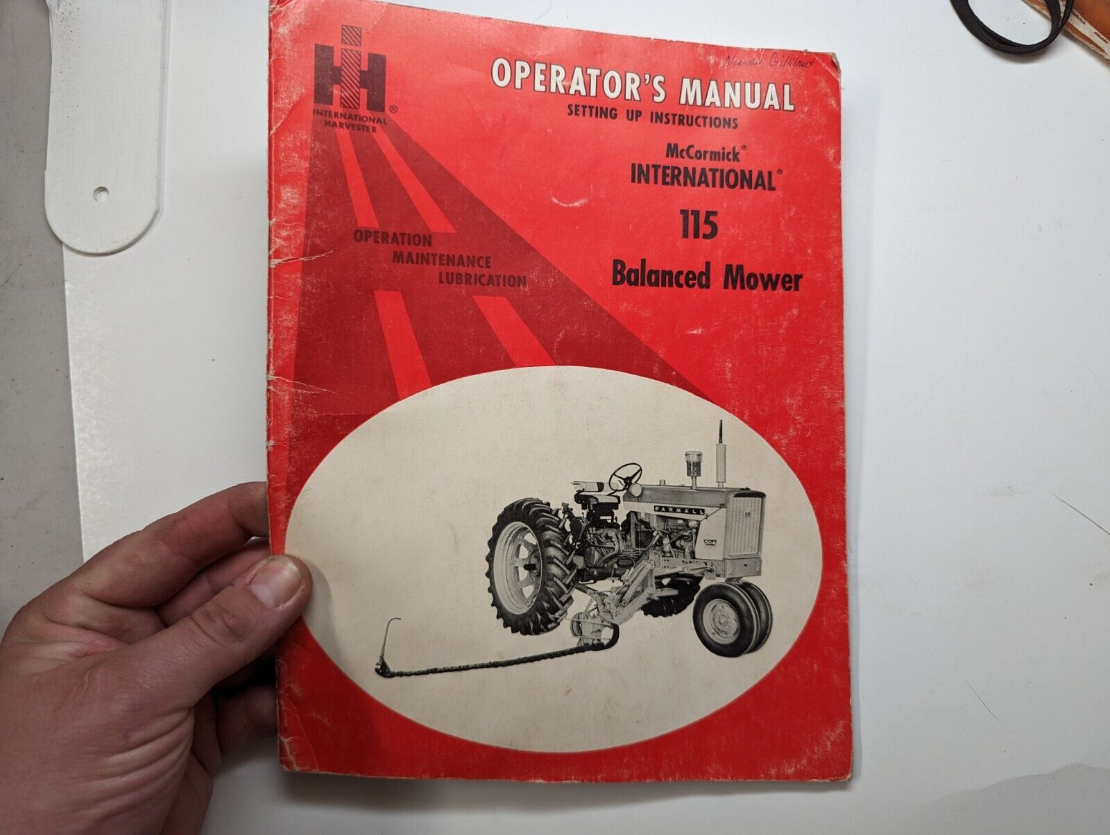 Vintage IH McCormic International Harvester Operator\'s Manual Balanced Mower 115