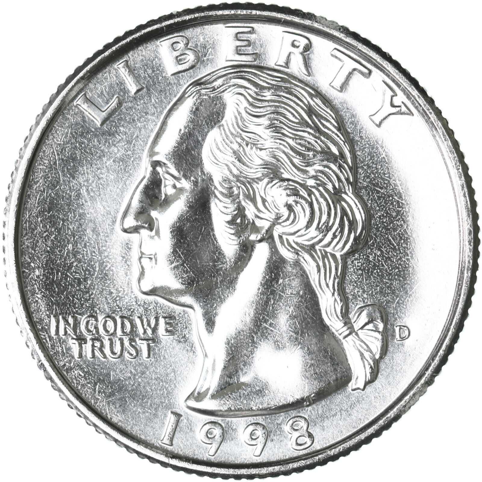 1998 D Washington Quarter Gem BU US Coin See Pics N353