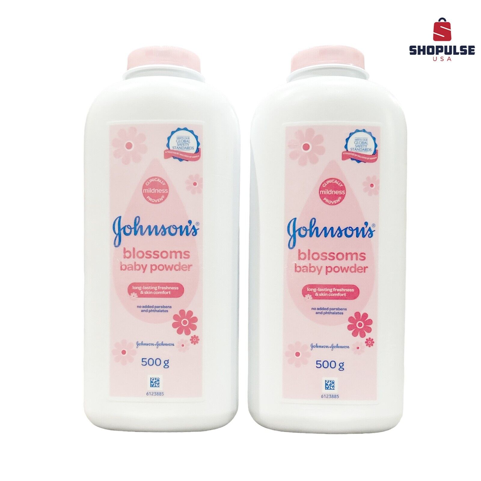 Johnson\'s Baby Powder Blossom TALC 500g / 17.6 oz (Pack of 2)