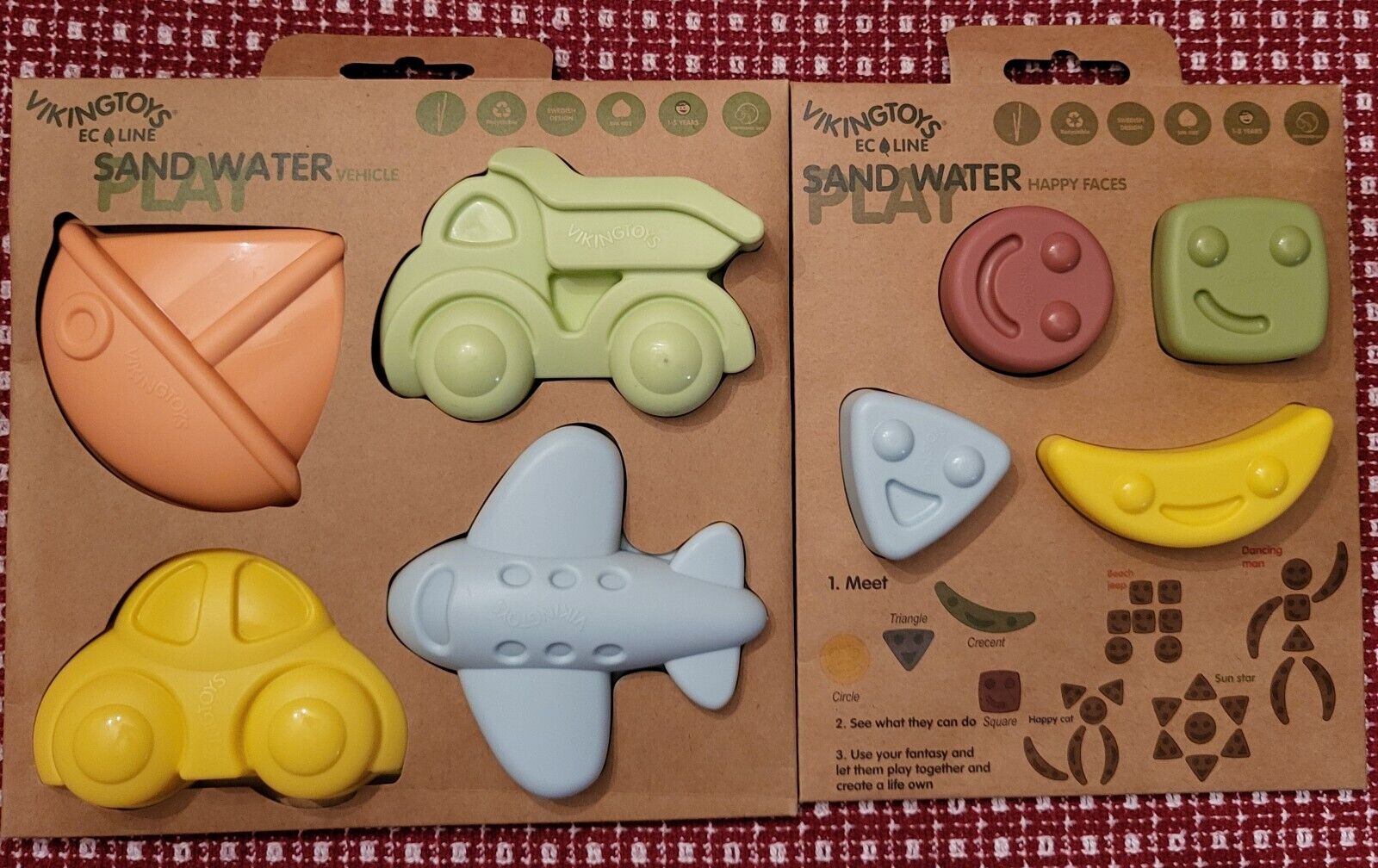 Viking Toys Sweden Ecoline Sand and Water 8 Play Forms Molds New Eco Friendly