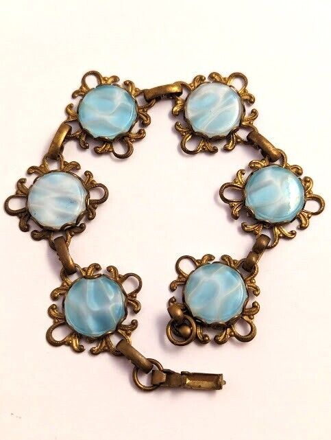 Vintage Czech Glass Bracelet, 1940\'s Vintage Jewelry