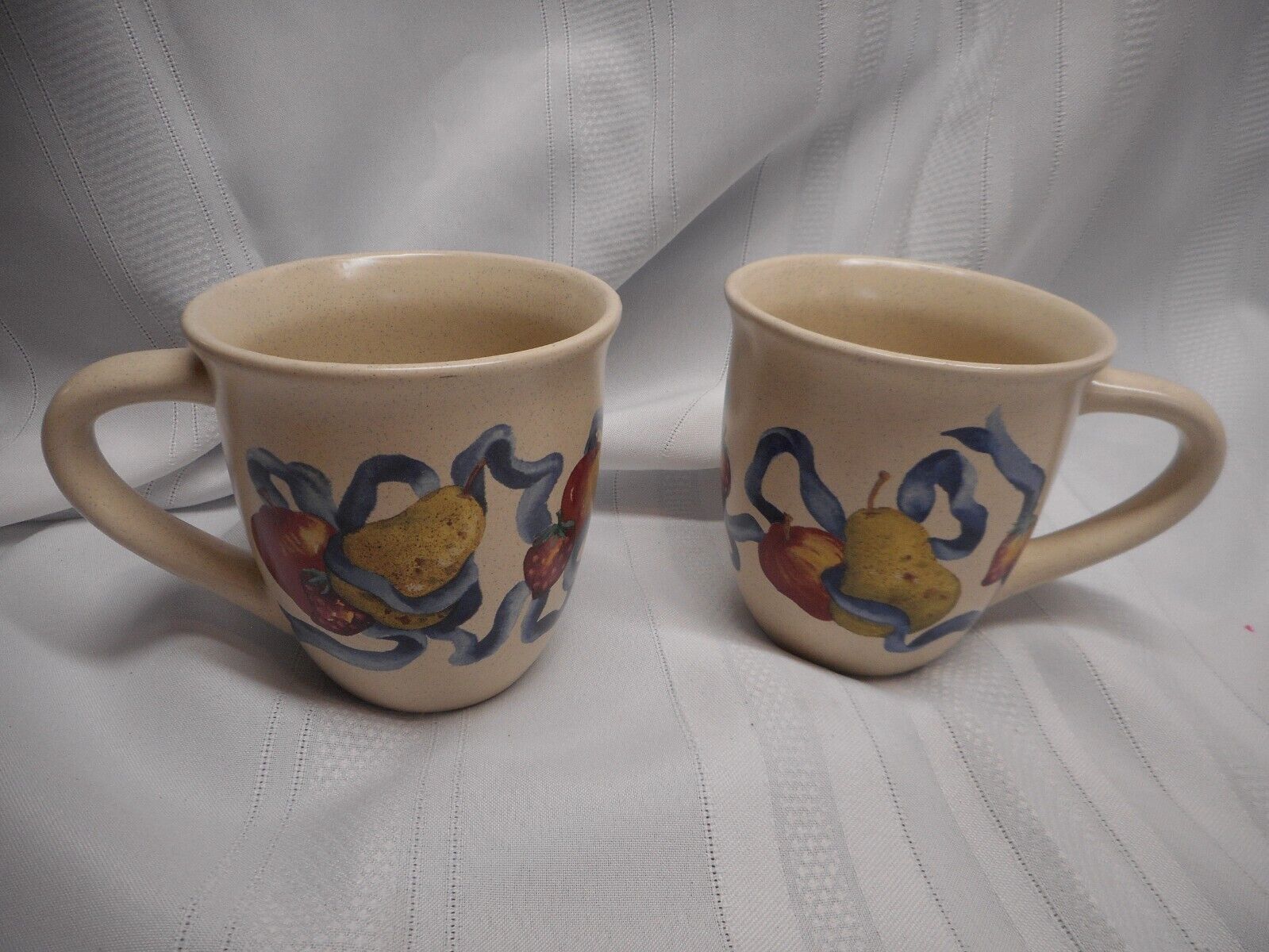 Steward Earthworks Coffee Cups Mugs Bountiful Set of  2  NEW
