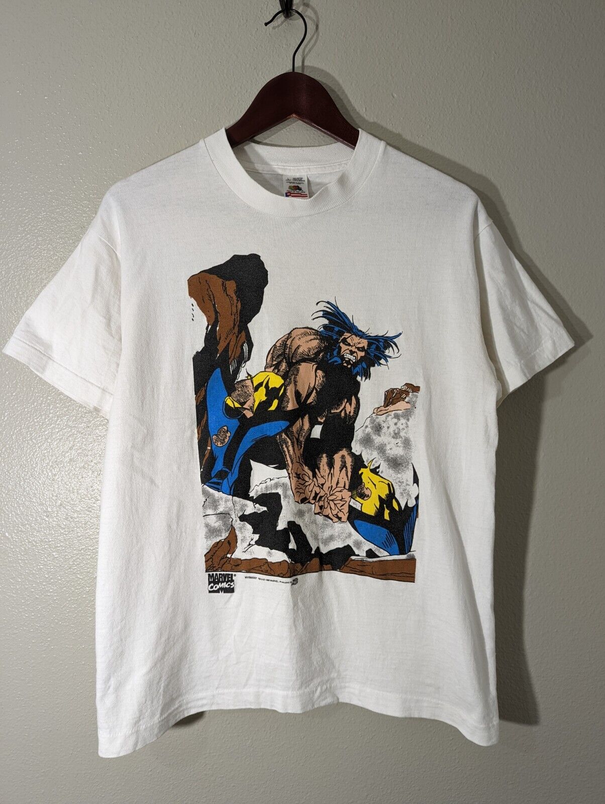 VTG Marvel Comic Images Wolverine 1996 Lightly Distressed T Shirt FOTL Large