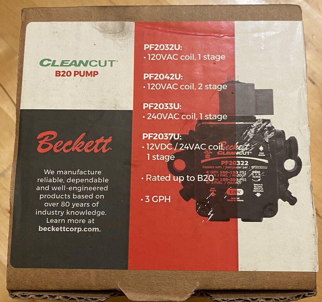 Beckett Cleancut Pump PF2032U NIB