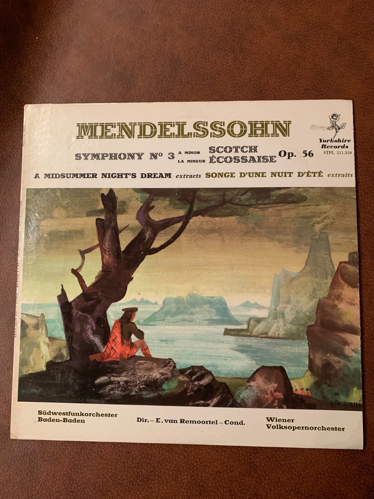 Mendelssohn- Symphony N° 3 A Minor, Op. 56  1959 STPL-511.310 Vinyl 12\'\' Vintage