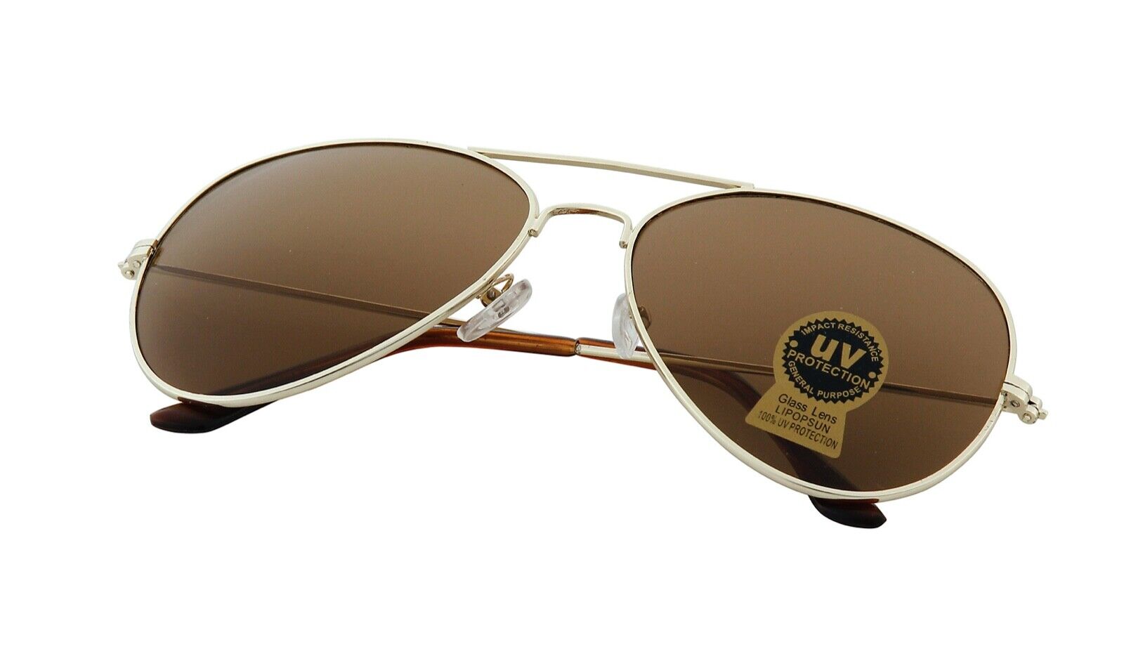 Gold Metal Men\'s Women\'s Aviator Sunglasses 
