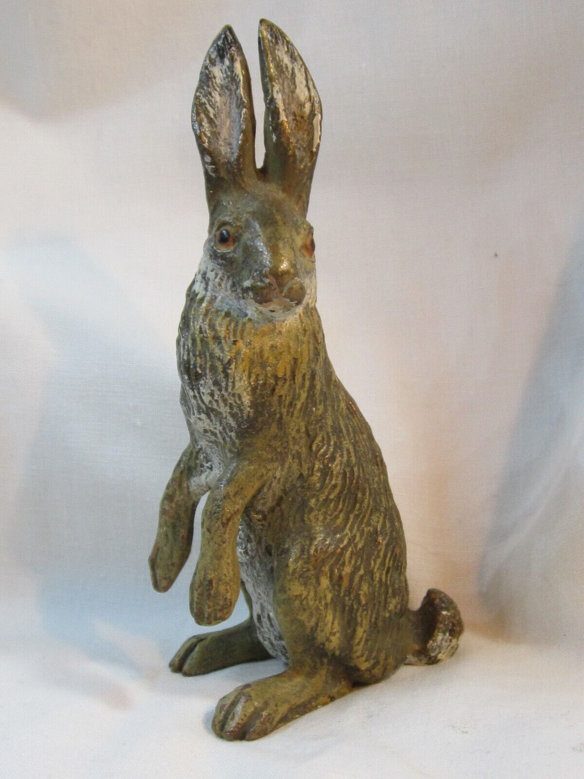 Antique Austrian cold painted bronze rabbit hare
