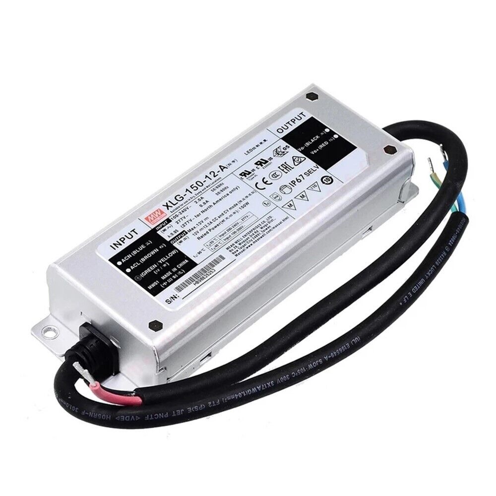 MEAN WELL NEW XLG-150-12 12V 12.5A 150W LED Driver Power Supply - 