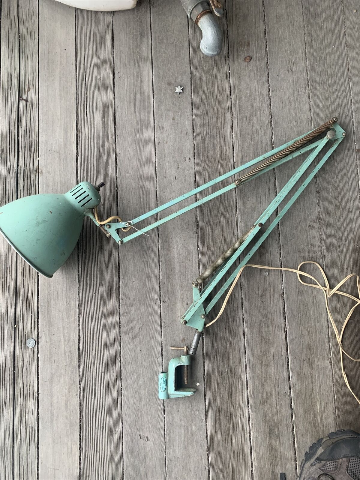 Anglepoise Vintage JAC JACOBSEN Norway Industrial Factory Clamp Lamp LUXO
