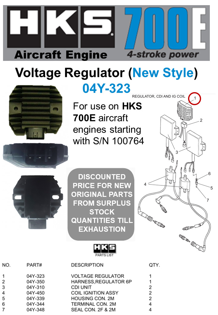 HKS 700E Aircraft Engine Voltage Regulator New Style (DISCOUNT-STOCK CLEARANCE)