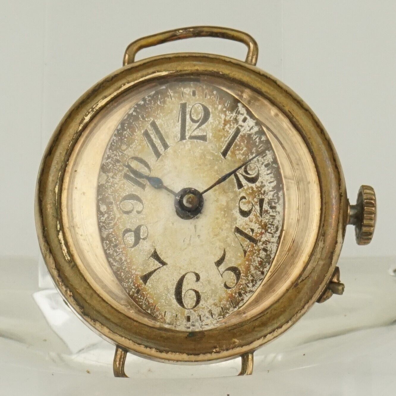 Rare Antique Gold pl. Wrist Watch Men\'s no fusee duplex chronometer no repeater