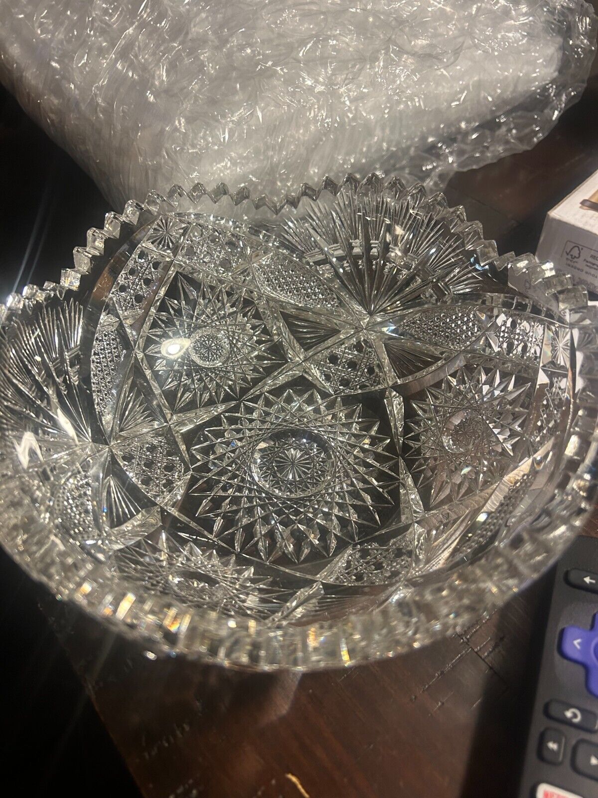 Antique American Brilliant Libbey Regis Cut Glass Bowl 8\