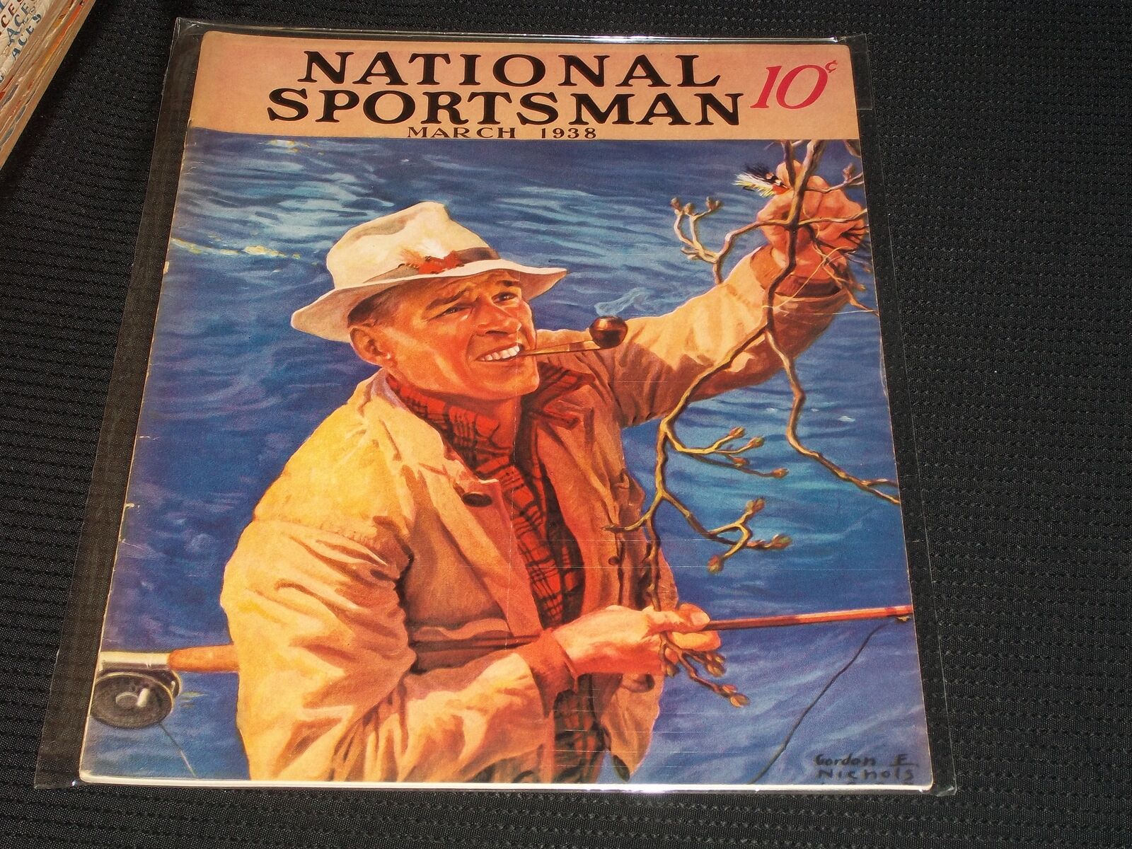 1938 MARCH NATIONAL SPORTSMAN MAGAZINE NICE ILLUSTRATED FRONT COVER - E 71
