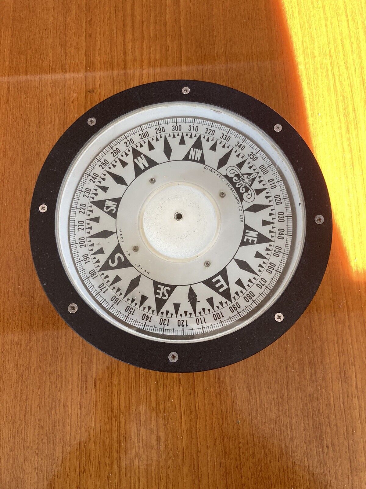 7 1/2” Vintage Bronze Daiko Keiki Magnetic Marine Compass