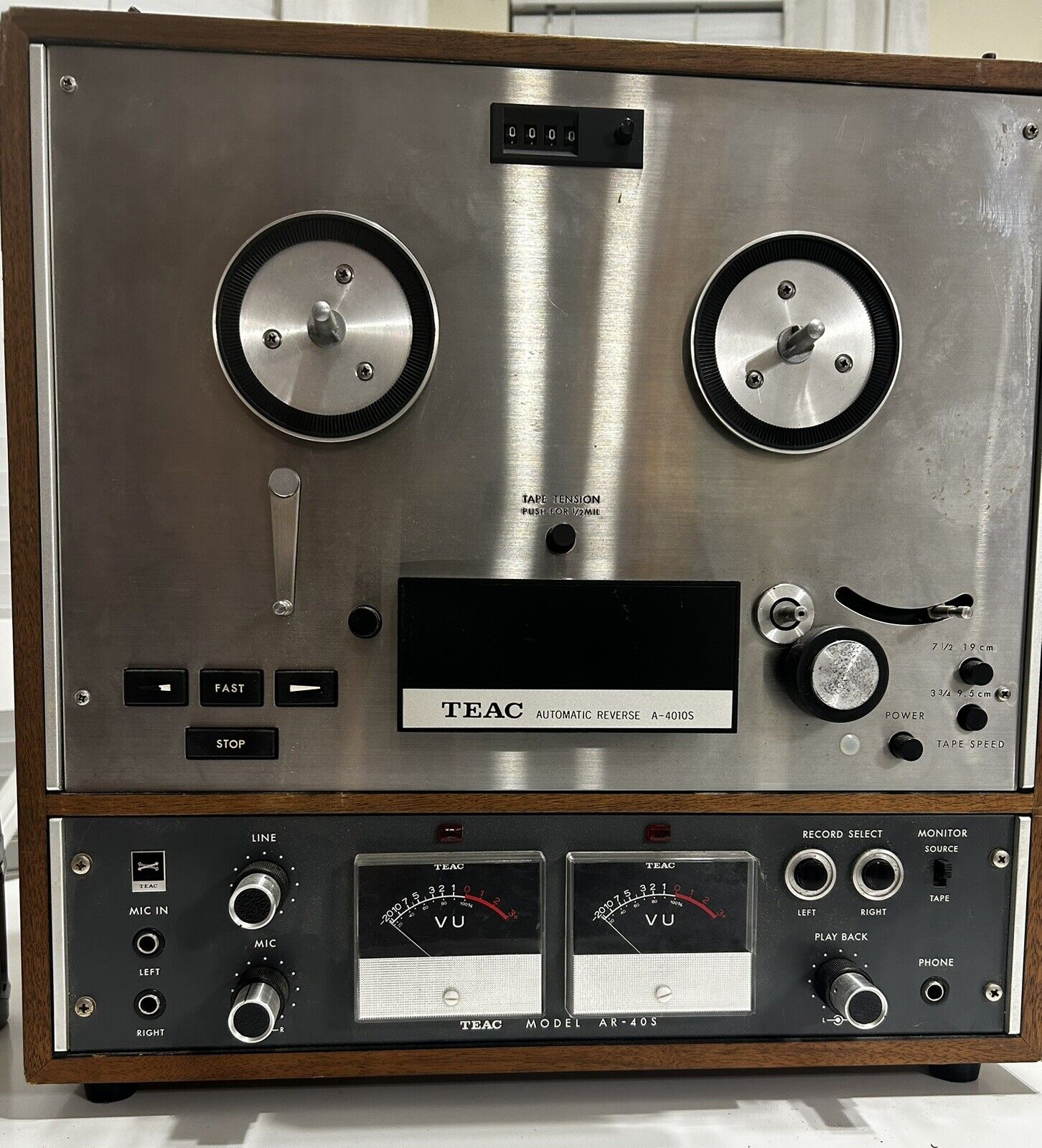 TEAC A-4010S AR-40S Old Reel to Reel Stereo Tape Deck Recorder From Japan