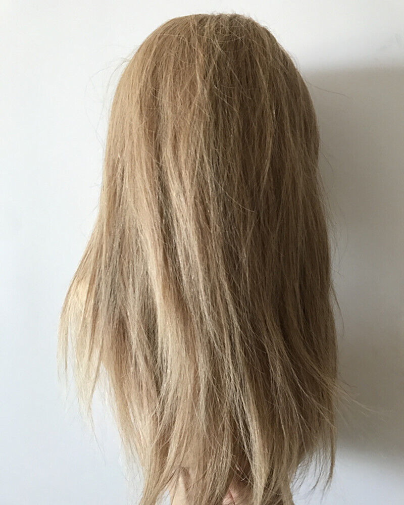 Strawberry Blonde Natural Human Hair Transparent Lace Wigs for Thin Hair Loss