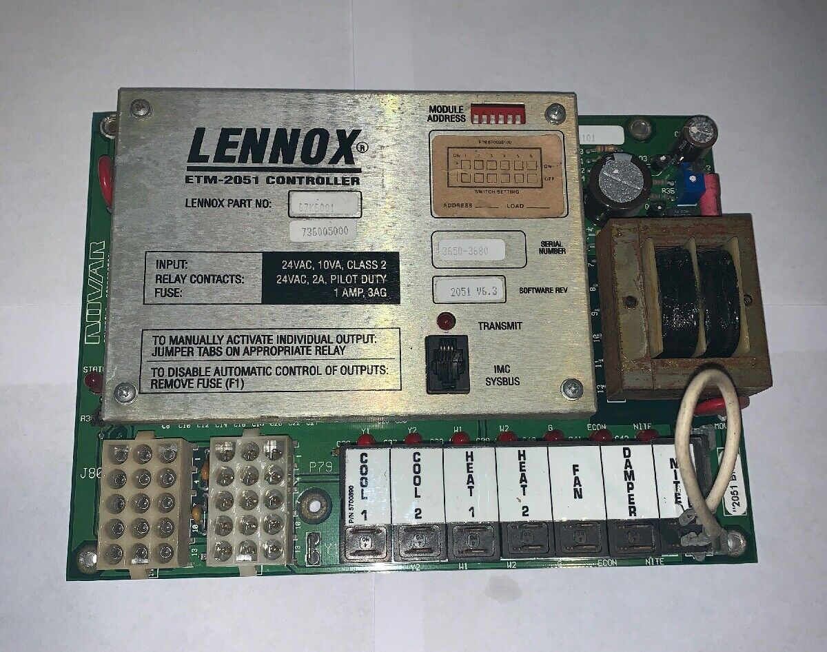 67K6001 LENNOX ETM-2051 THERMOSTAT MODULE CONTROLLER
