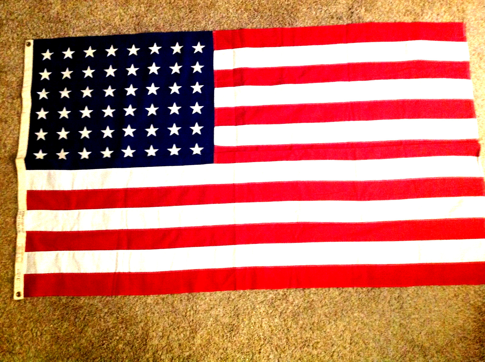 Vintage 48 Star  United States of America Flag-Dettras Flag Co. EVERWEAR BUNTIG