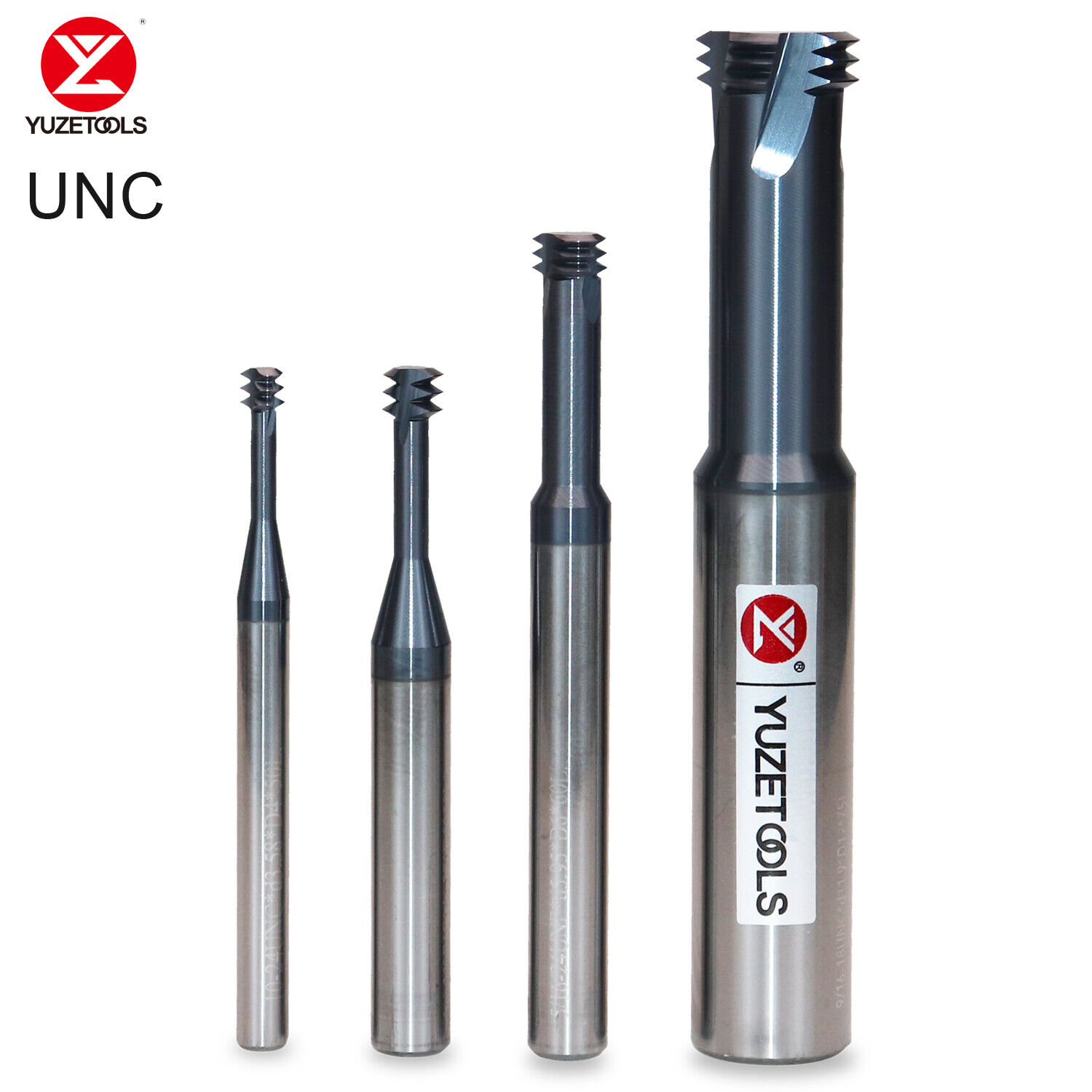 Carbide UNC Thread End Mill Milling Cutter Three Tooth CNC Boring Cutter For Tap