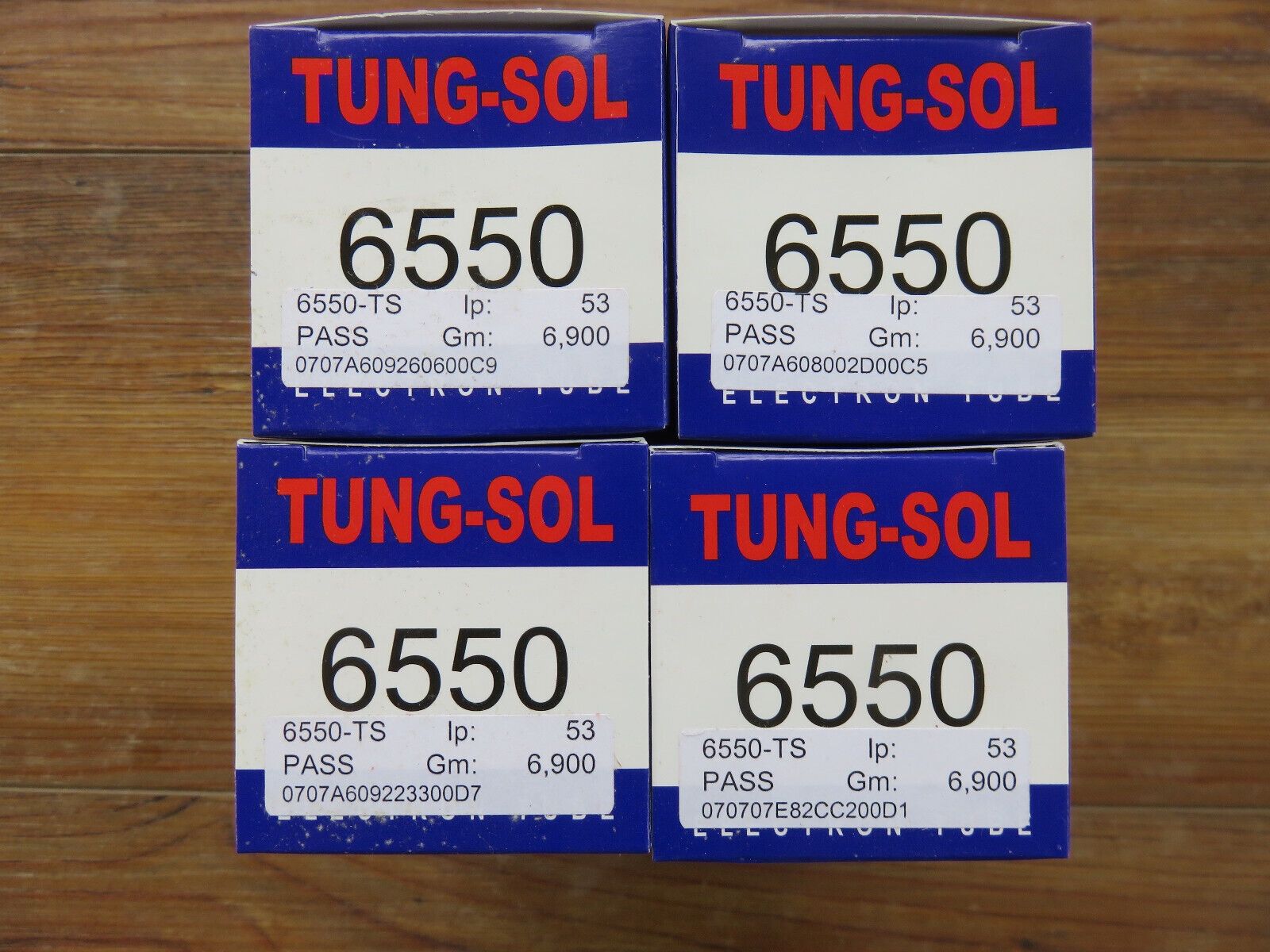 Factory Matched Tung- Sol 6550 Power Tubes Quartet
