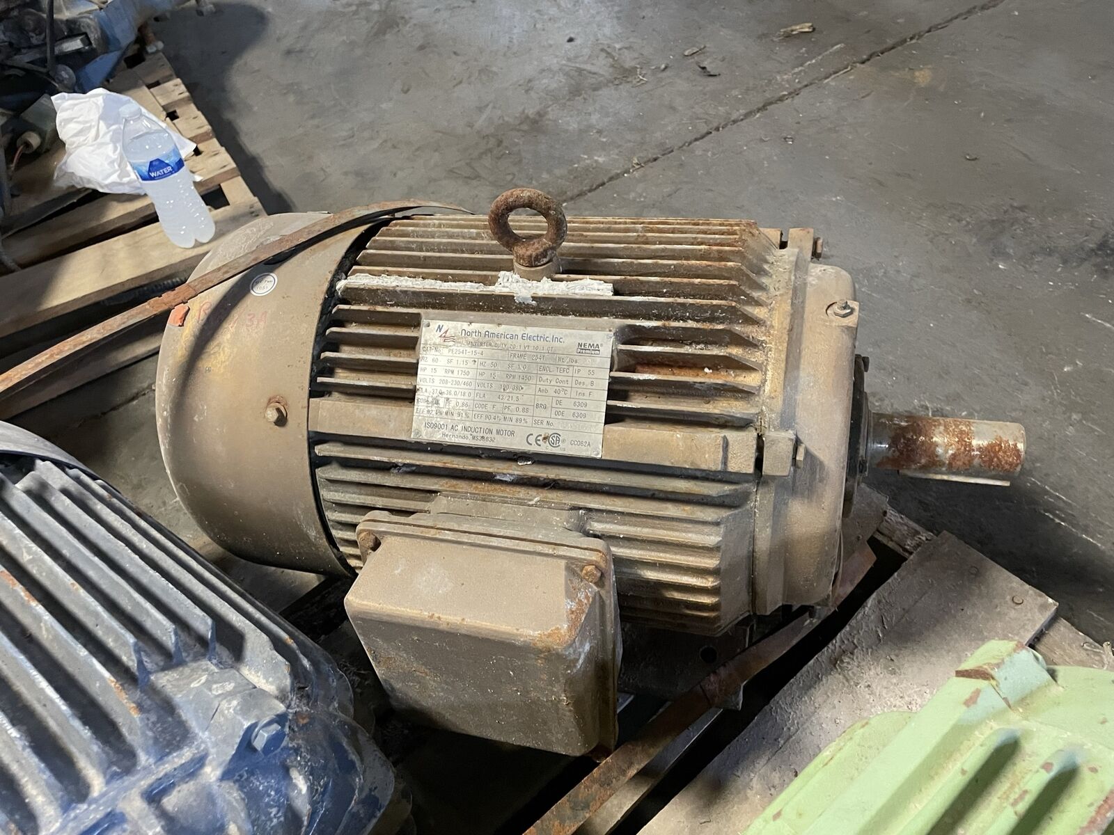 North American Electric Motor PE254T-15-4 15 HP 208-230/460V 1750 RPM 254T Frame
