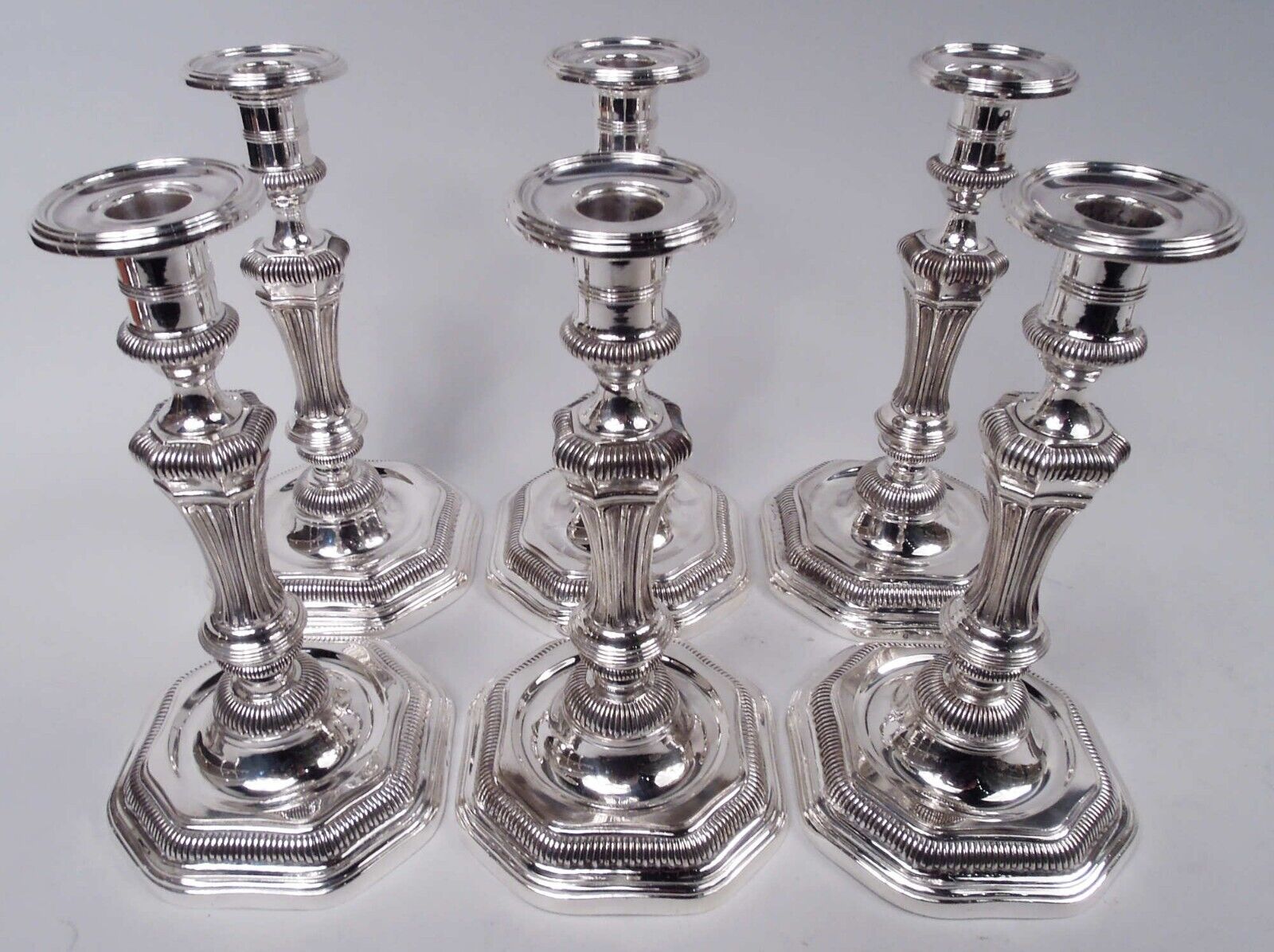 Boin-Taburet Gruhier Candlesticks Belle Epoque Louis XVI Seize French 950 Silver