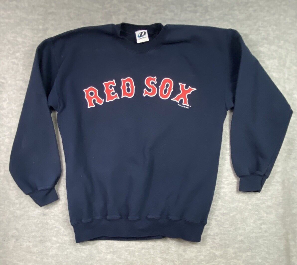 Dynasty Vintage Sweatshirt Mens L Boston Red Sox Y2K Blue Crewneck Shirt