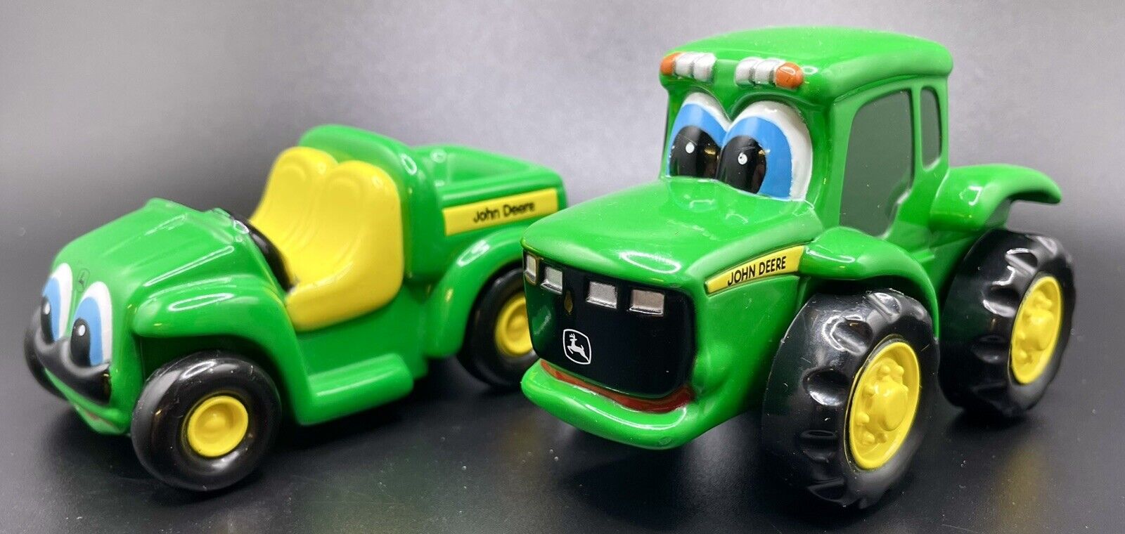 ERTL John Deere Push N Roll Johnny Tractor Farm Toy Truck & Gator Green Diecast