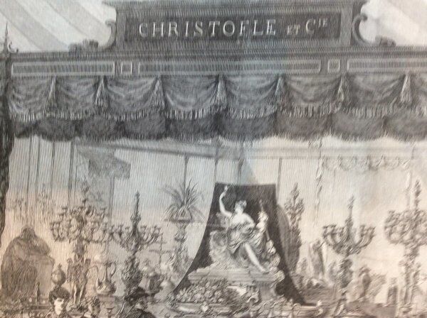 1867 Paris Universal Exposition Christoffre Silverware Shop Exhibition Original