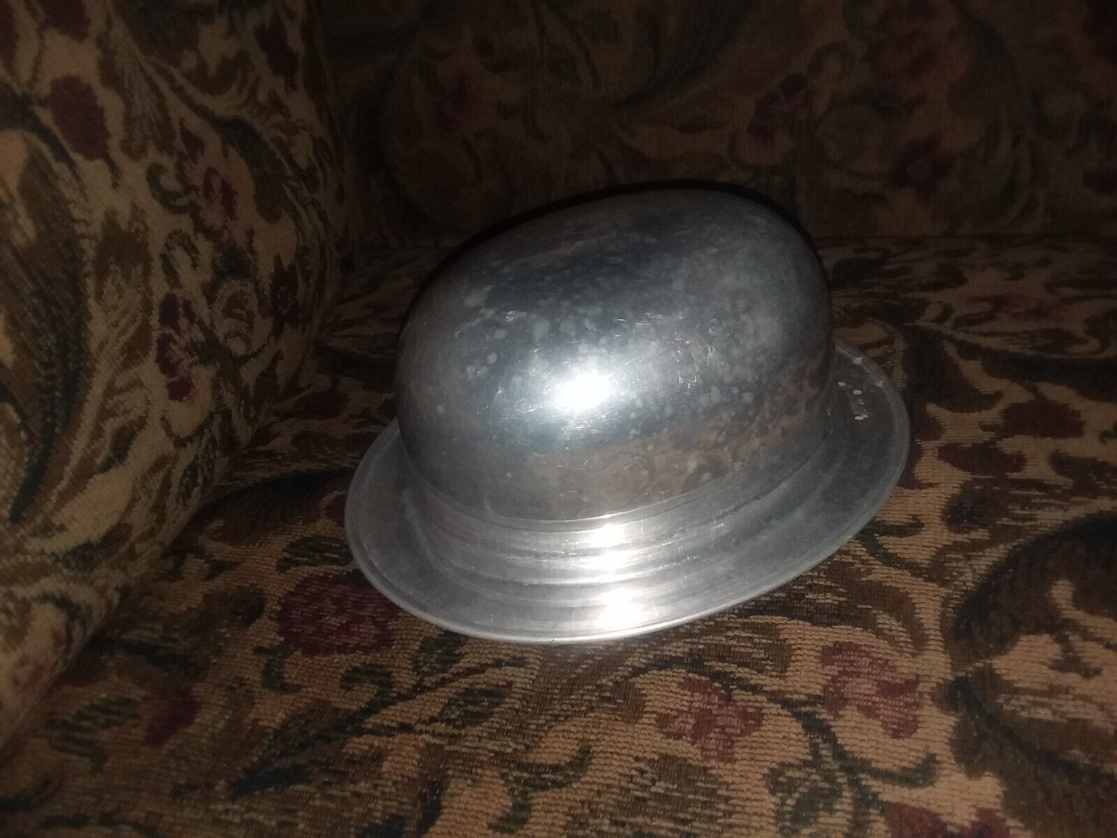 Antique VINTAGE ELTON?  Aluminum Bowler/Derby Hat/Mute