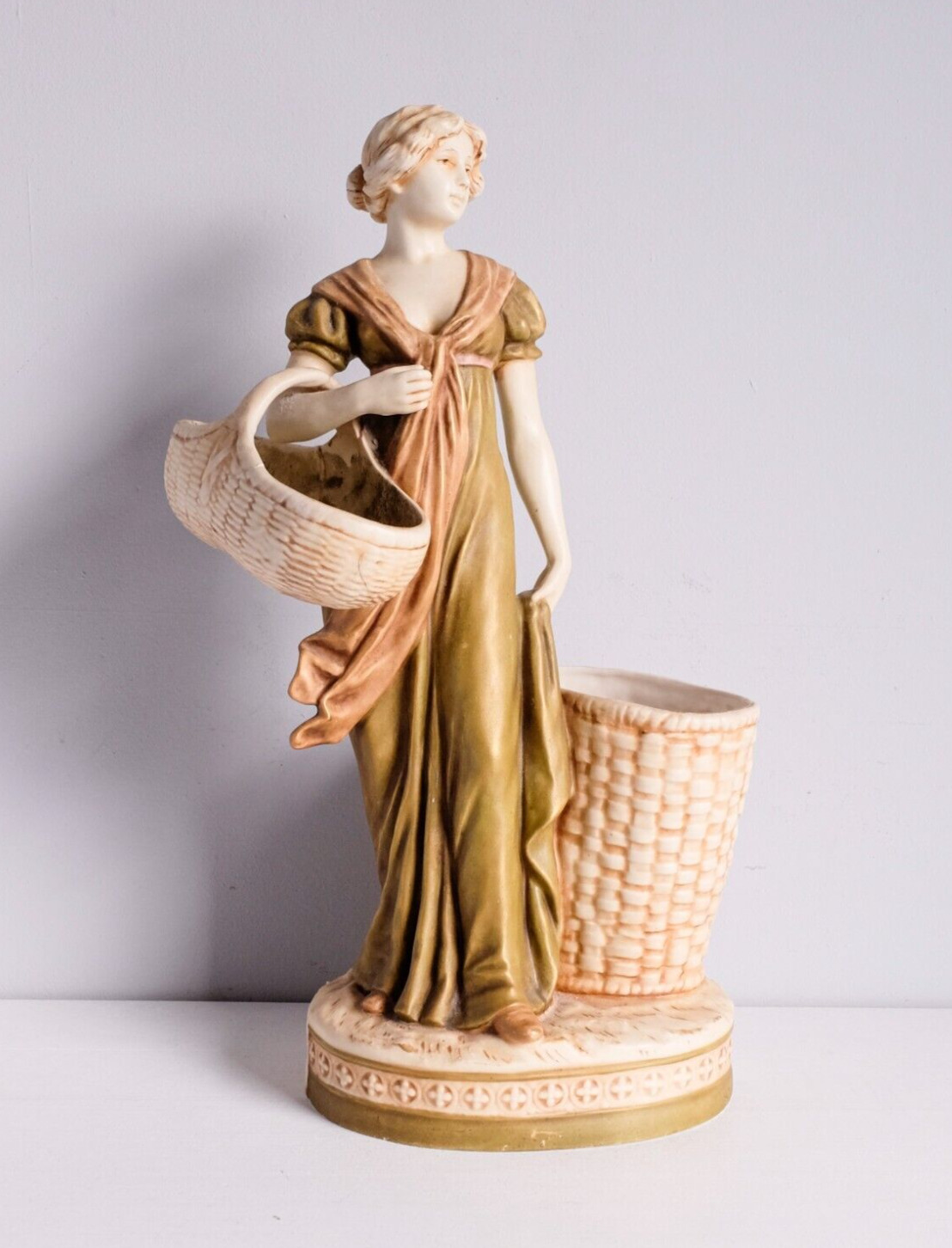 Rare Royal Dux Bohemia Bisque Porcelain Figurine Statue Sculpture Art Nouveau