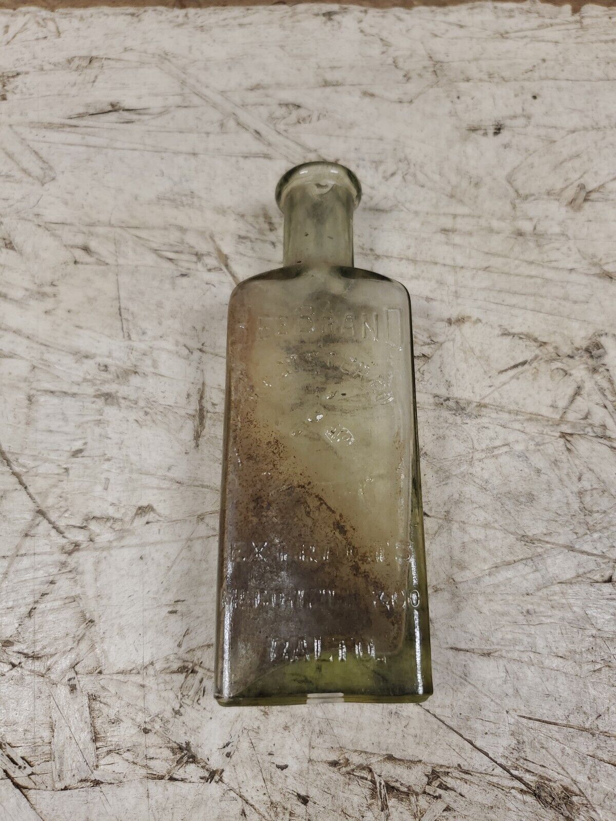 Rare McCormick & Co. BEE BRAND Flask Style Embossed Chemists Baltimore MD Bottle