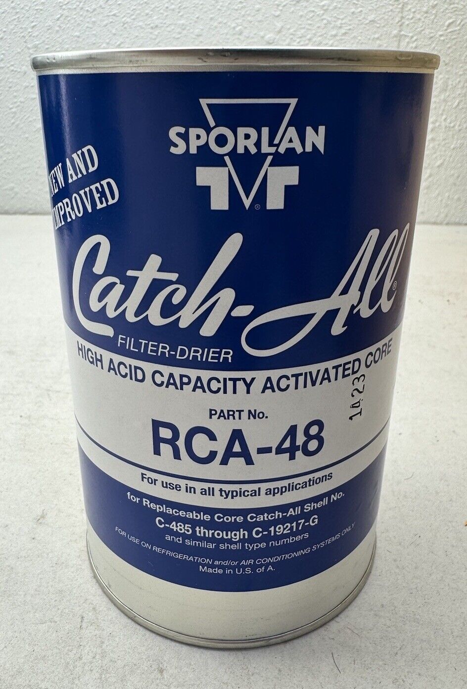Sporlan RCA-48 Filter Drier Catch-All High Acid Capacity Activated Core SHIPSFRE