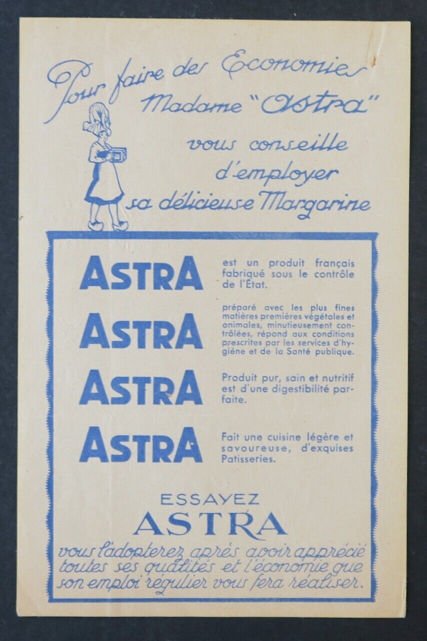 Madame ASTRA 1927 Illustrated Margarine Invoice 70
