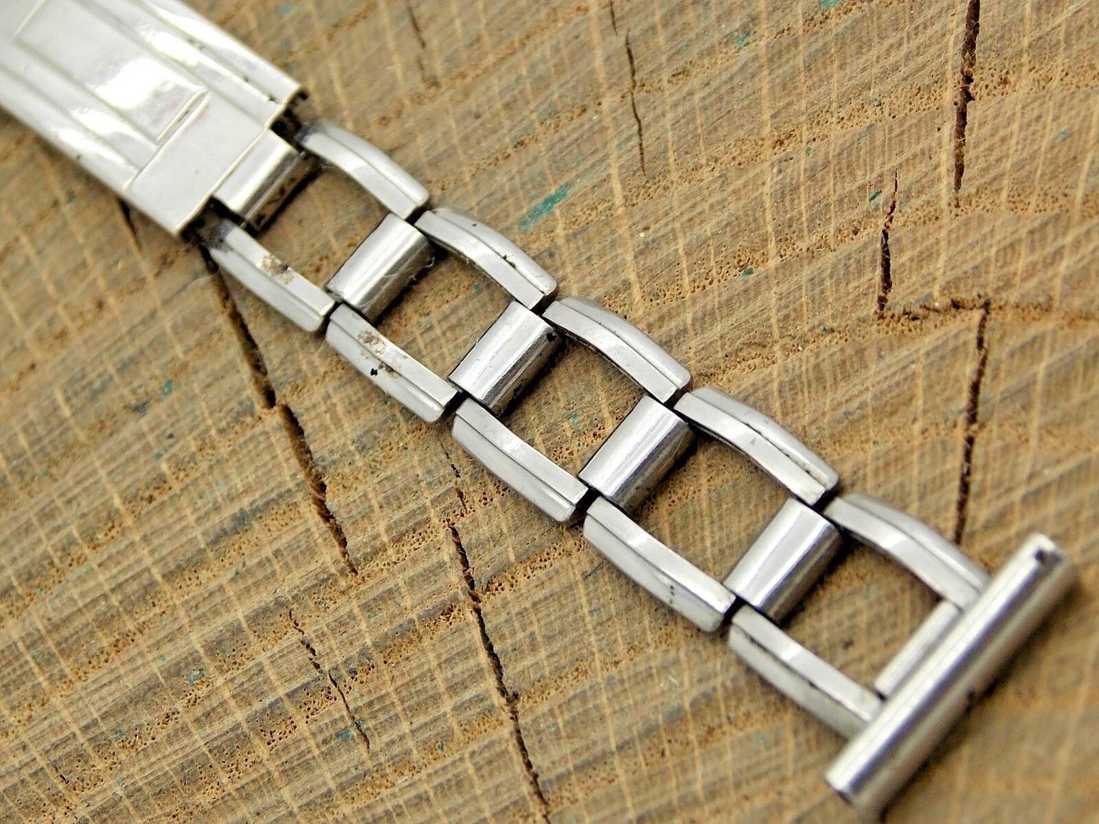 Vintage Everwear Stainless Watch Band Ratchet Deployment 16mm Mens Pre-Owned