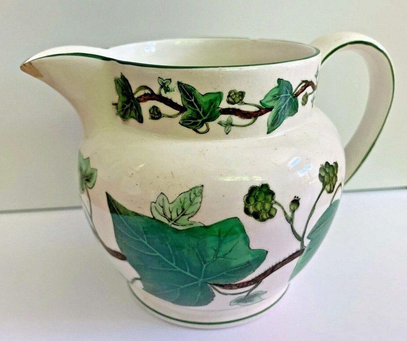 vtg Wedgwood Napoleon Ivy PITCHER cream milk jug creamer old set antique England