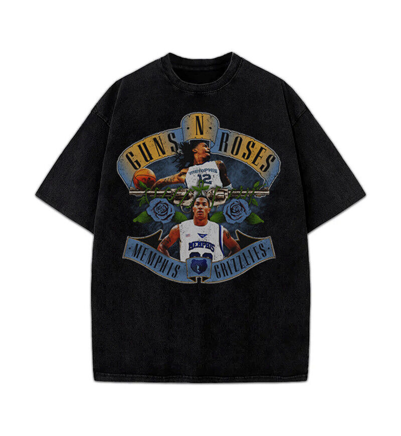 Guns N Roses Inspired Derrick Rose & Ja Morant Vintage Style Graphic Men T-Shirt
