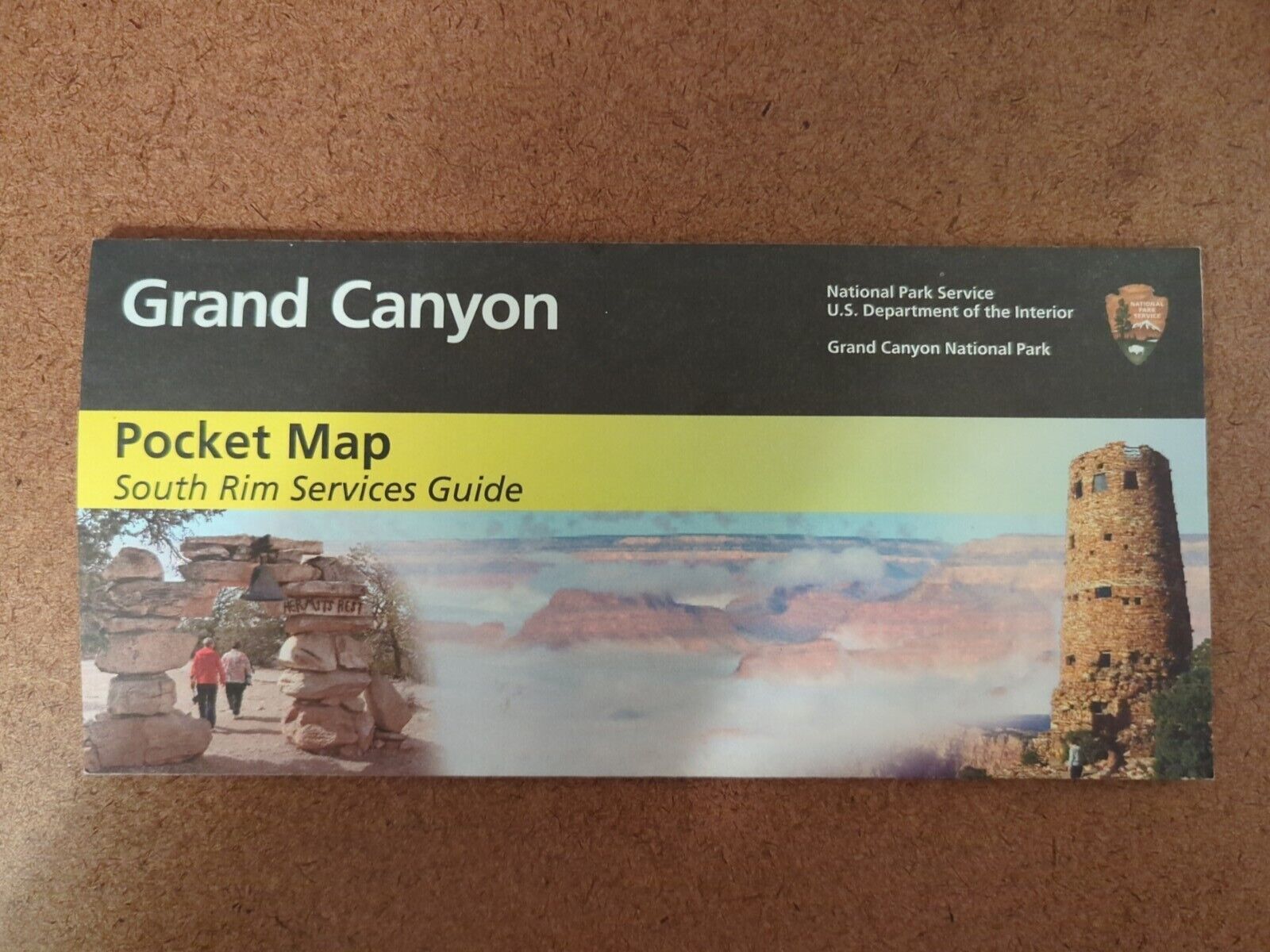 Grand Canyon National Park Pocket Map Service Unigrid Brochure Map NPS Arizona