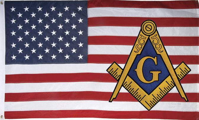 3x5 USA Mason Flag Freemason Masonic American Flag Top Quality USA SELLER 100D
