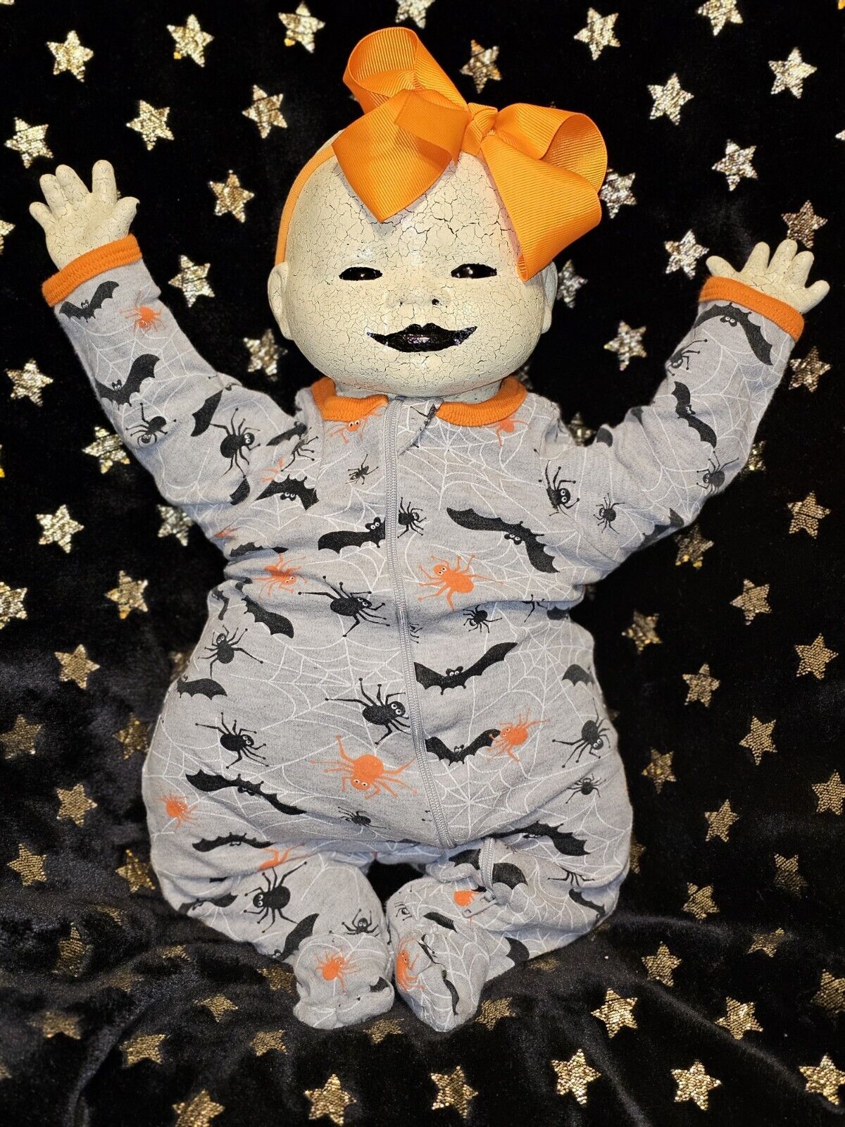 OOAK Spooky Creepy Baby Doll Porcelain Repaint Esther 