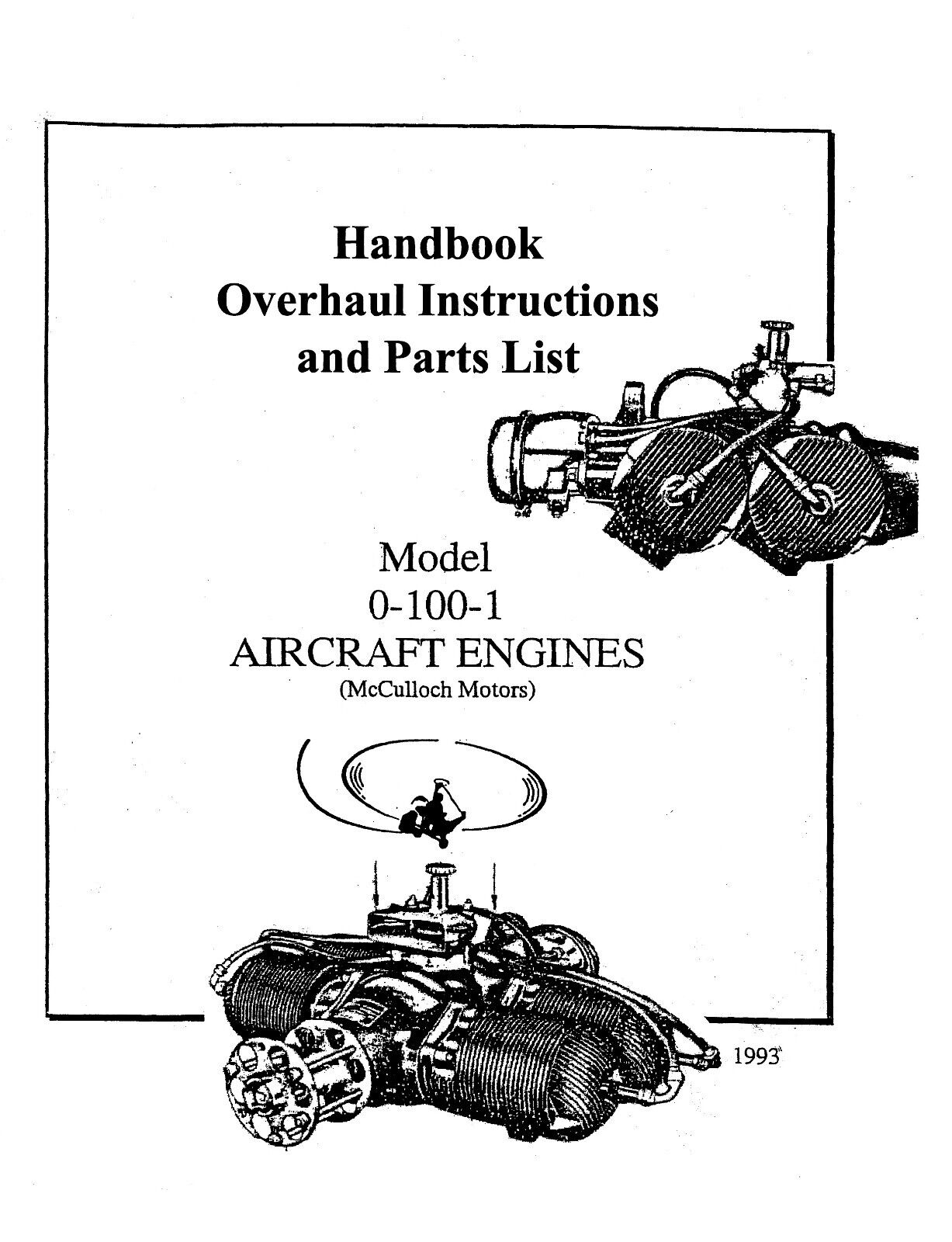 MCCULLOCH 0100 Drone Bensen GYRO 4318 engine overhaul PARTS CATALOG 54 pages