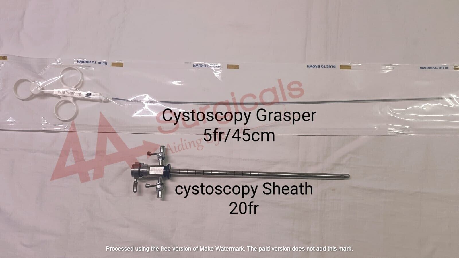 4A Cystoscopy Sheath With Obturator 20Fr + Cystoscopy Graspers 5fr
