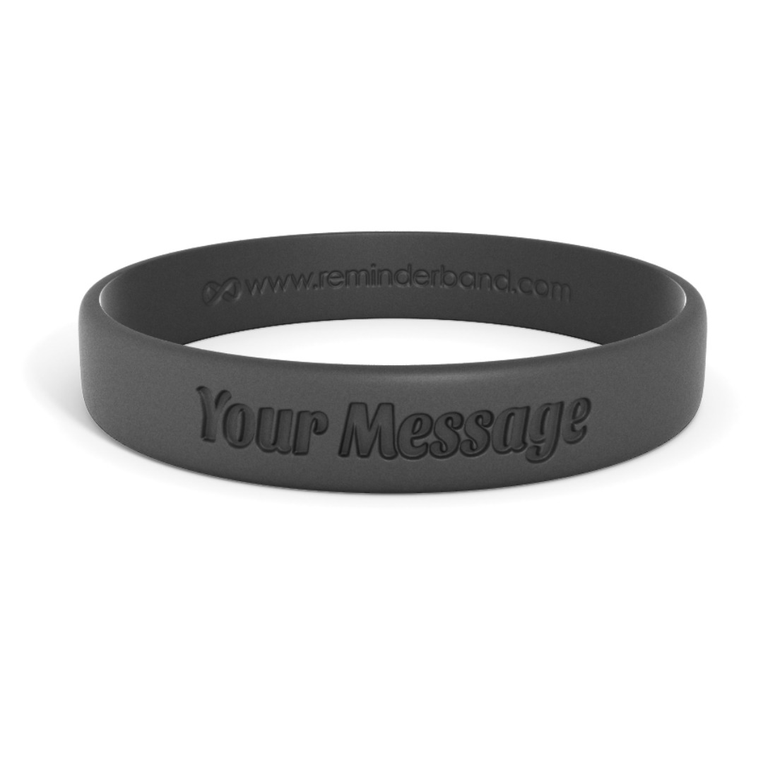 Classic Custom Debossed Silicone Wristbands - Personalized Rubber Bracelets