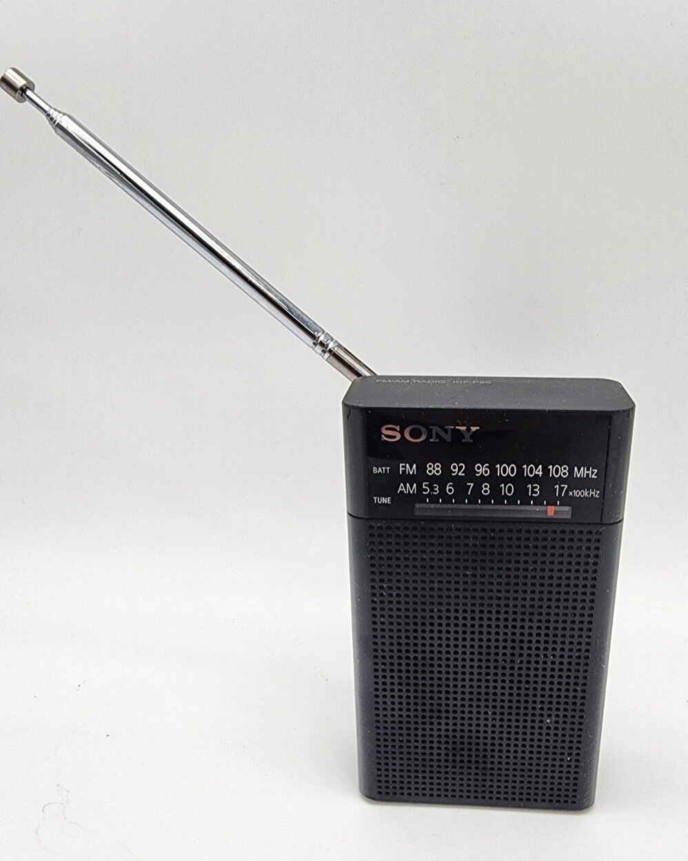 Vtg Sony ICF-P26 Portable Pocket FM/AM Radio Built-in Speaker, Black, Tested 🎵