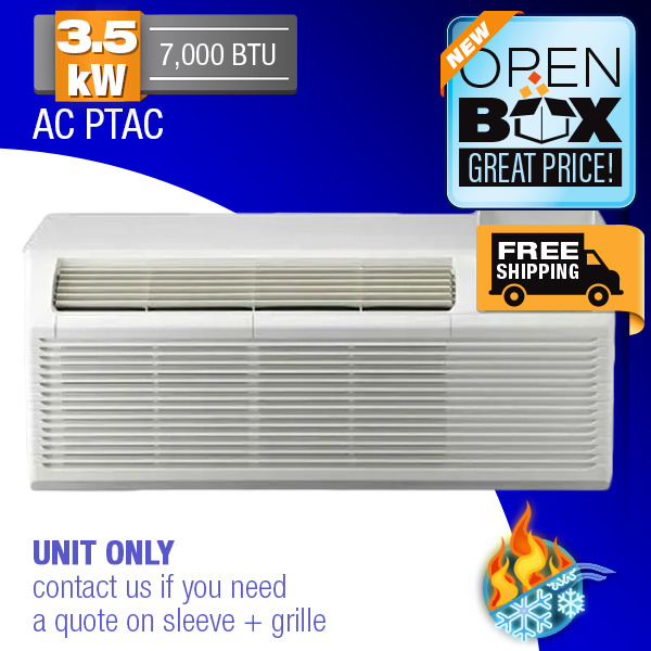 Perfect Aire 7,000 BTU PTAC Air Conditioner with 3.5KW Electric Heater, S&D