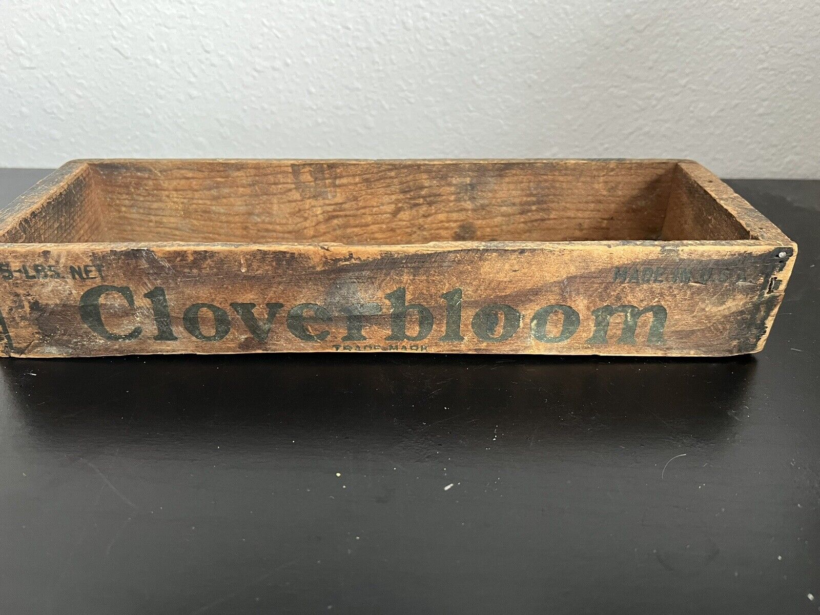Vintage Cloverbloom Wooden Cheese Box, Primitive, Made in USA