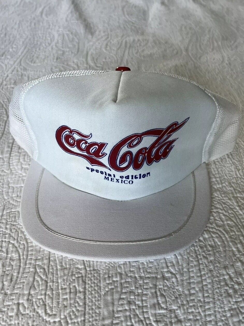 🇲🇽 Rare Vintage Coca Cola MEXICO Special Edition White Foam Trucker Hat