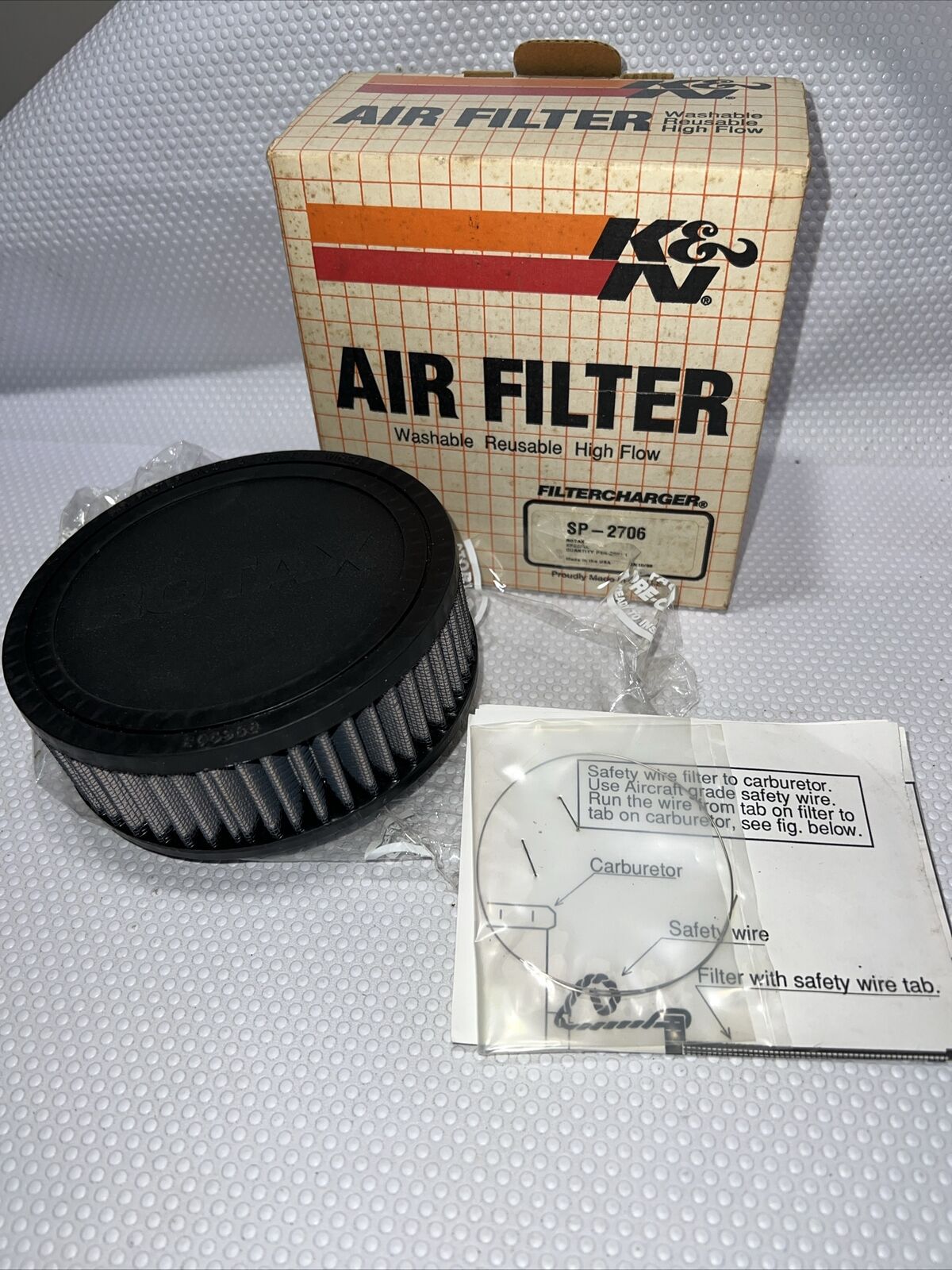 K&N SP-2706 Air Filter For ROTAX Aircraft Engine rotax 825 711