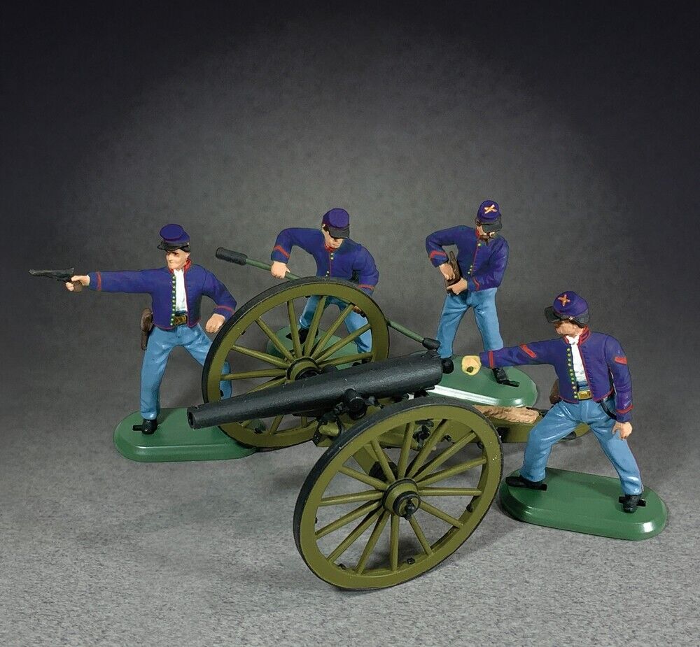 BRITAINS SUPER DEETAIL 52107 UNION 3 INCH ORDINANCE RIFLE WITH 4 MAN CREW
